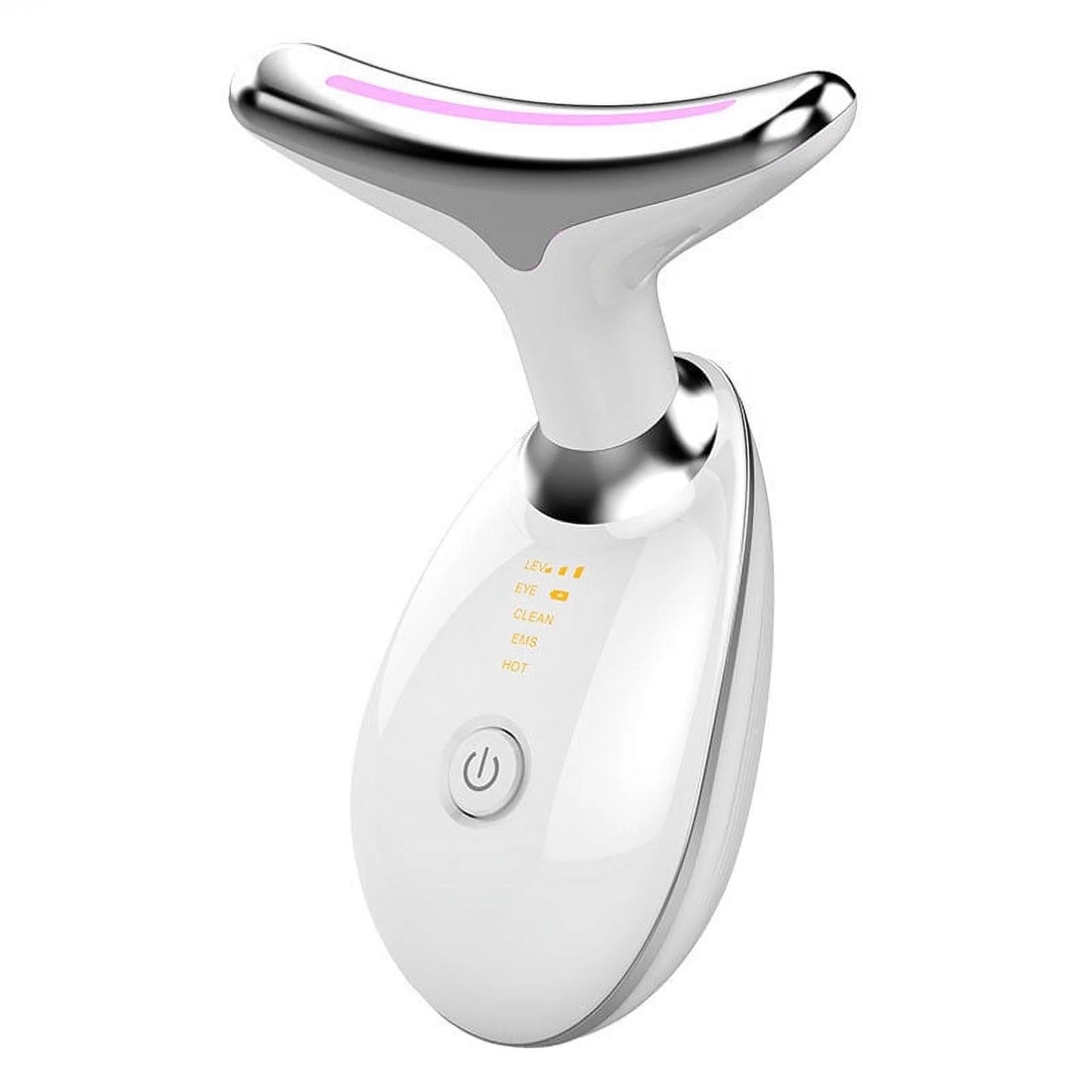Red Light Therapy for Face, 7 Color LED Face Skin Rejuvenation for Face & Neck Beauty Device, Deplux Neck Tightening Device, Glossy Black